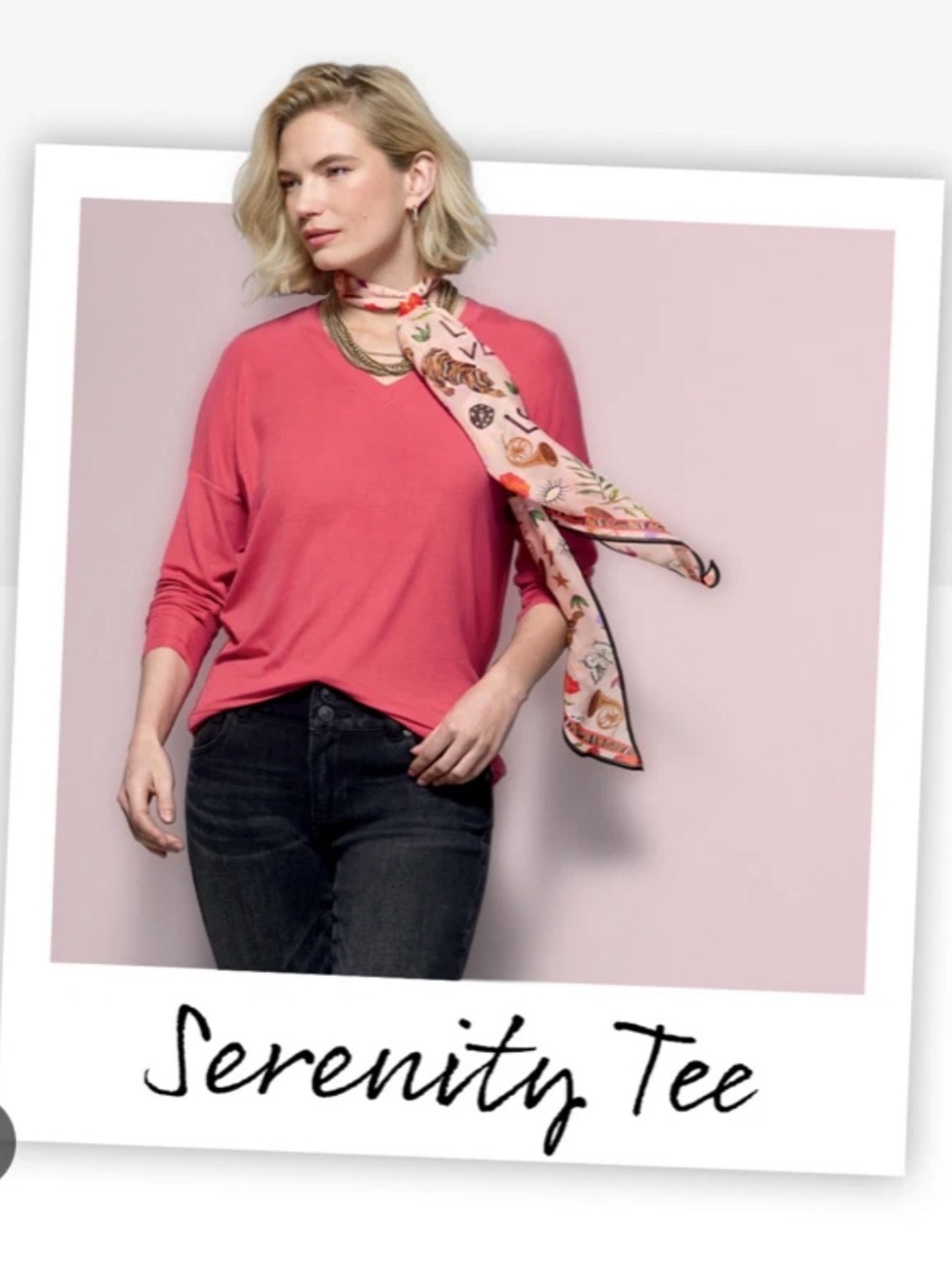 CAbi Serenity Tee In Cardinal 4564 New in Package Size S